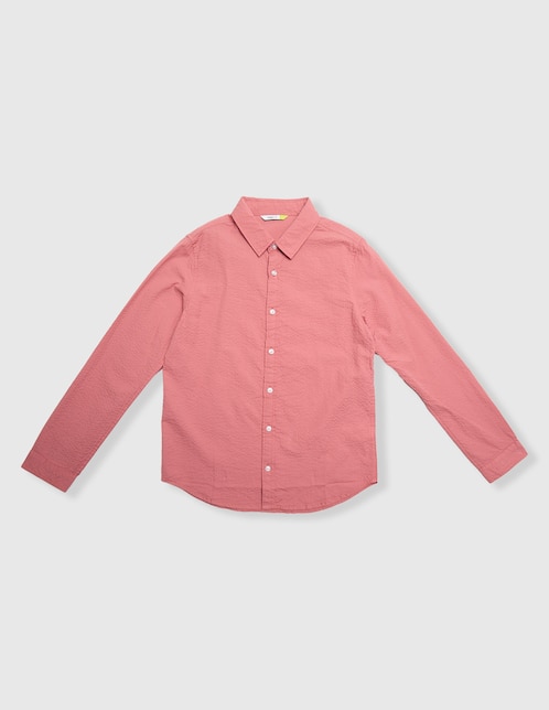 Camisa casual de algodón manga larga para niño