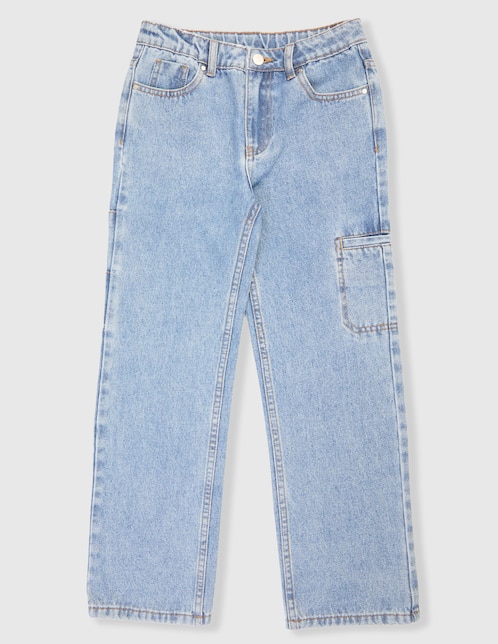 Jeans straight That's It lavado desgastado para niño