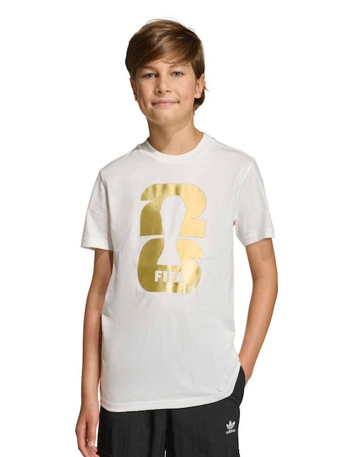 Playera Adidas FIFA World Cup 2026 manga corta para niño