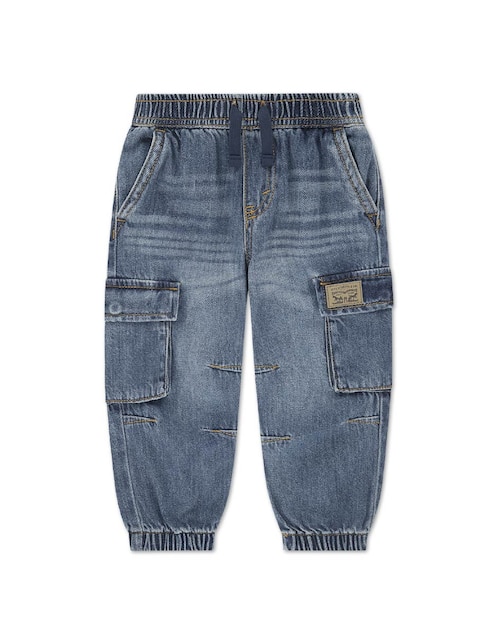 Jeans cargo straight Levi's lavado medio para niño