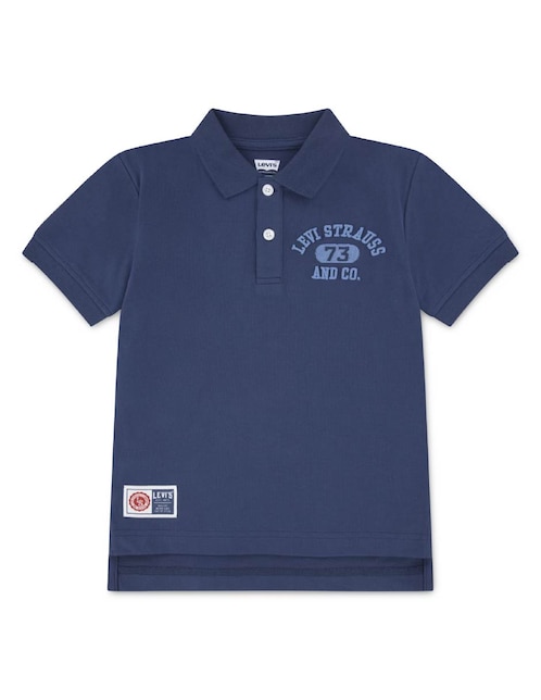 Playera tipo polo de algodón para niño 1