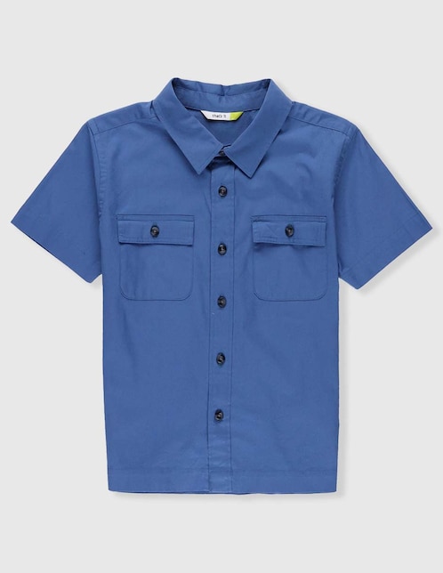 Camisa casual de algodón manga corta para niño 1