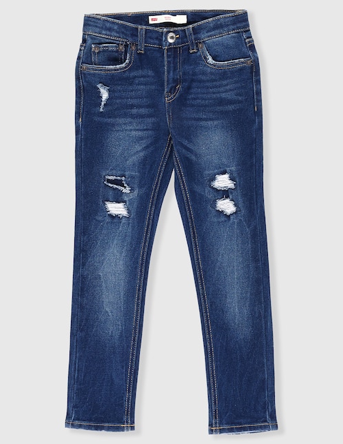 Jeans skinny Levi's lavado destruido para niño