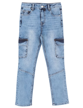 Jeans Slim That's It Deslavado Para Niño