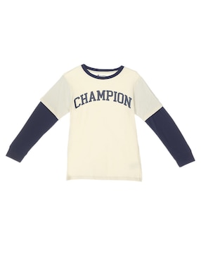 Playera Champion Manga Larga Para Niño