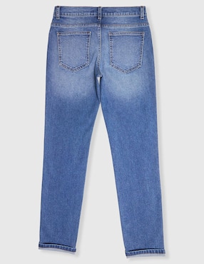 Jeans straight That's It deslavado para niña