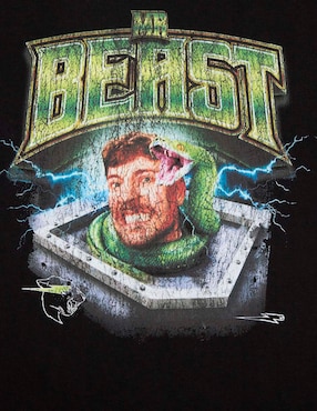 Playera Mr Beast Mr. Beast manga corta para niño