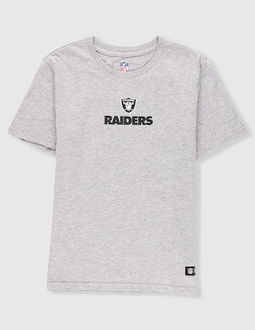 Playera NFL Raiders manga corta para niño