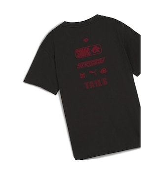 Playera Puma Puma X Sonic Relaxed Graphic Tee manga corta para niño