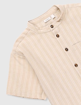 Camisa casual Name It de algodón manga corta para niño