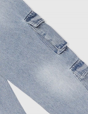 Jeans cargo amplio That's It lavado claro para niño