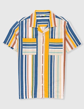 Camisa playa That's It de algodón manga corta para niño