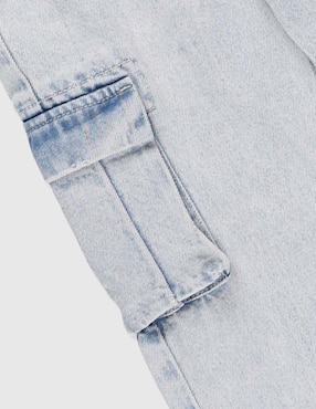 Jeans cargo amplio That's It lavado claro para niño