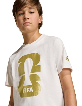 Playera Adidas FIFA World Cup 2026 manga corta para niño