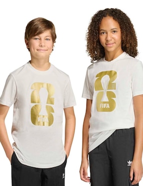Playera Adidas FIFA World Cup 2026 manga corta para niño