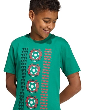 Playera adidas méxico fmf manga corta para infantil