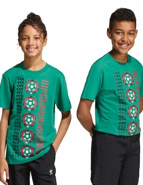 Playera adidas méxico fmf manga corta para infantil