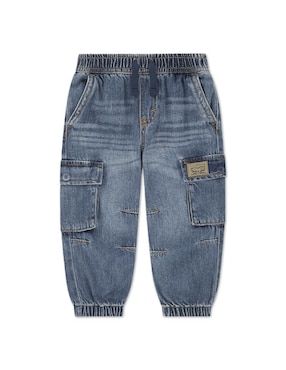 Jeans cargo amplio Levi's 81M376-DC3 lavado medio para niño
