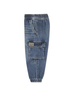 Jeans cargo straight Levi's lavado medio para niño