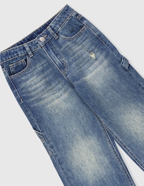 Jeans amplio That's It lavado stone wash para niño