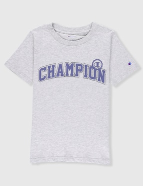 Playera Champion manga regular para niño