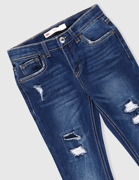 Jeans skinny Levi's lavado destruido para niño