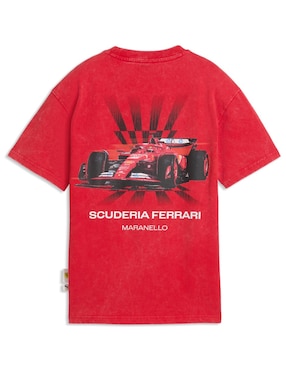 Playera Puma Ferrari Kids Car Graphic Tee manga corta para niño