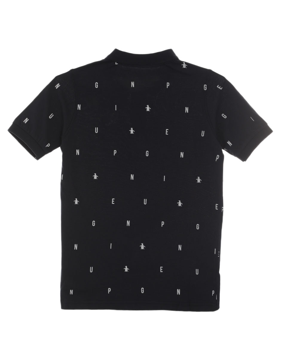Playera tipo polo de algodón para niño