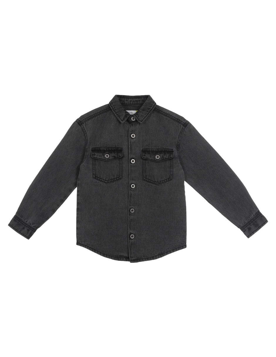 Camisa casual de algodón manga larga para niño Camisa casual de algodón manga larga para niño