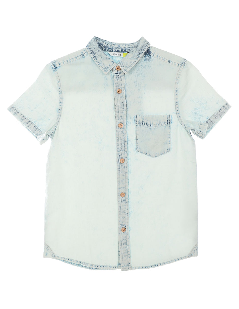Camisa casual de algodón manga corta para niño Camisa casual de algodón manga corta para niño