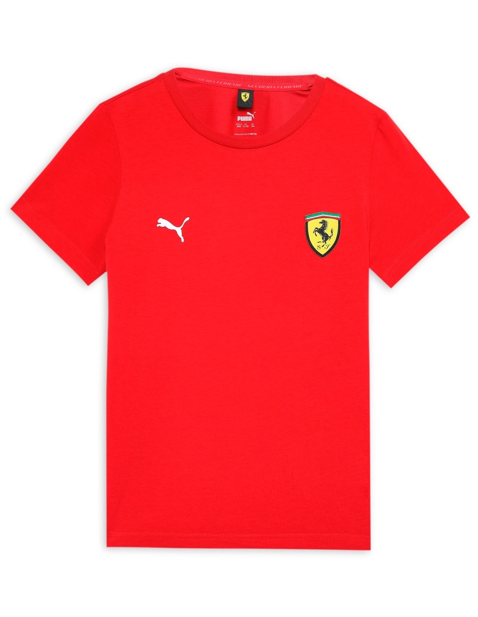 Playera Puma Motorsport Ferrari Race Big Shield Colored Tee manga corta para nino Liverpool