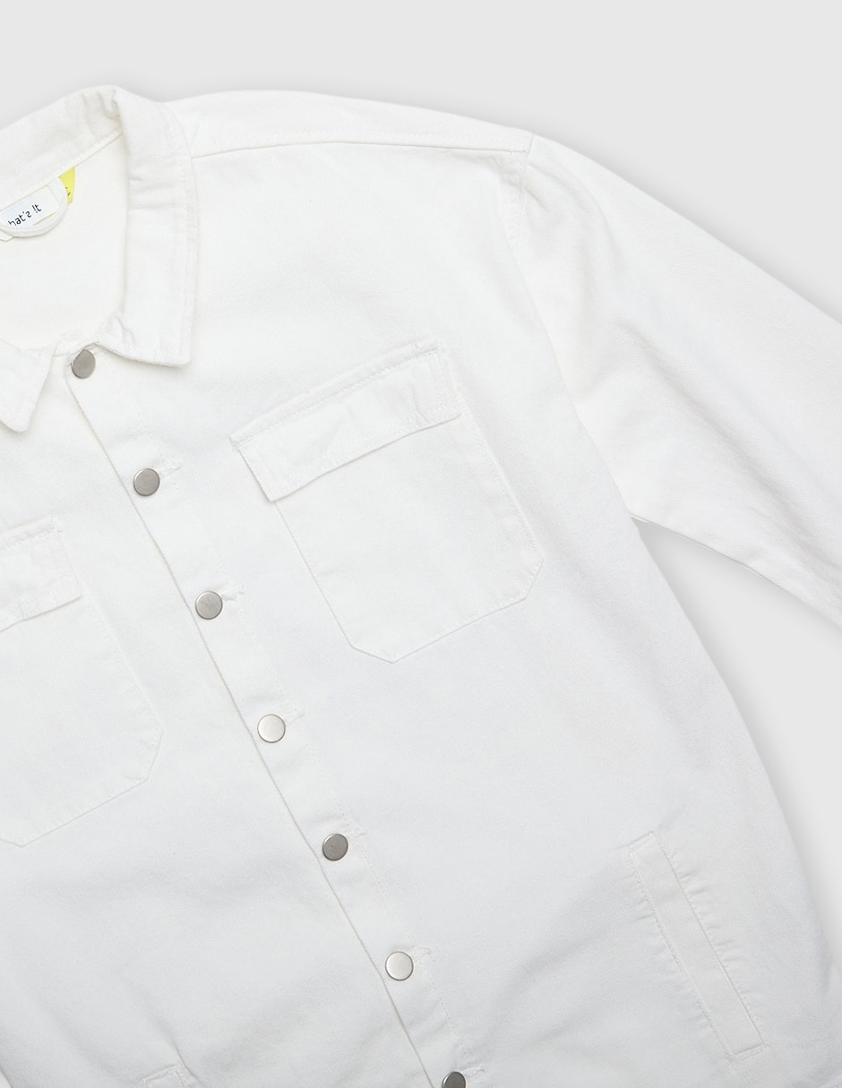 Camisa casual de algodón manga larga para niño 3