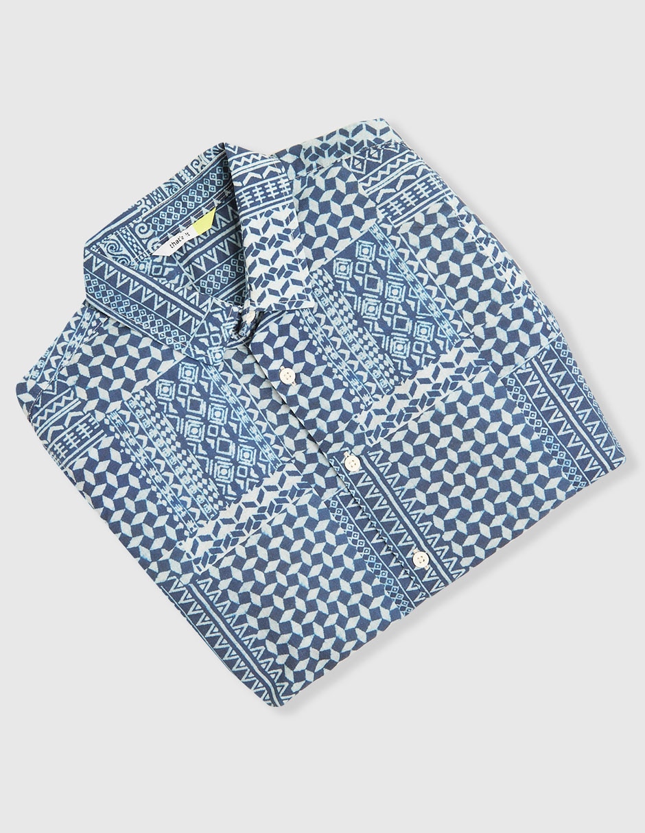 Camisa de algodón manga corta para niño 7