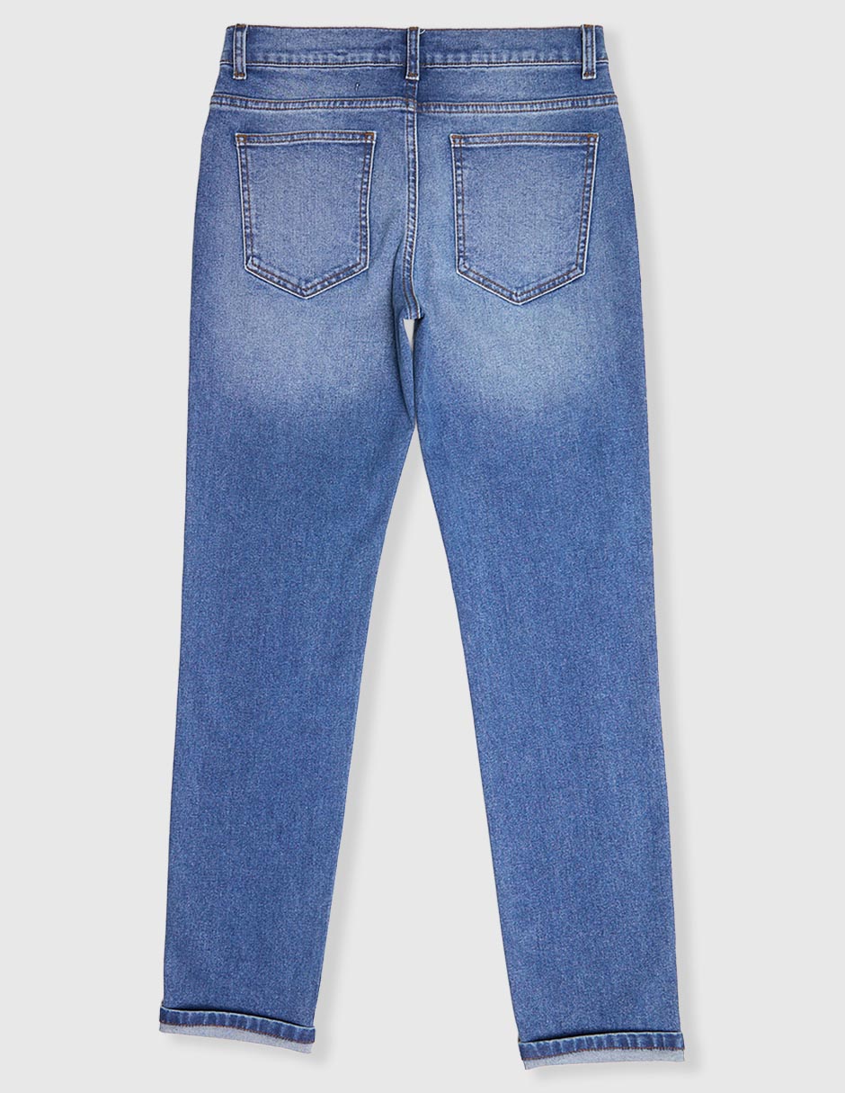 Jeans straight deslavado para niña 2