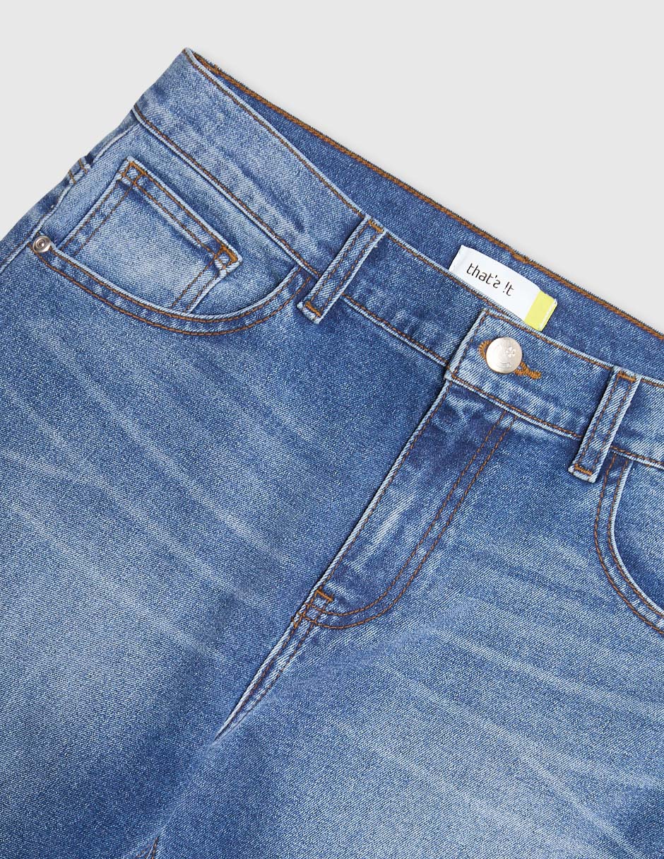 Jeans straight deslavado para niña 3