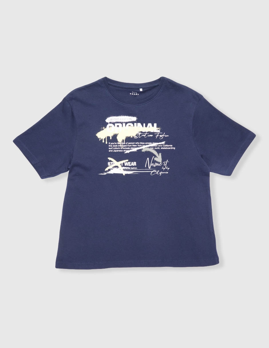 Playera manga corta para niño