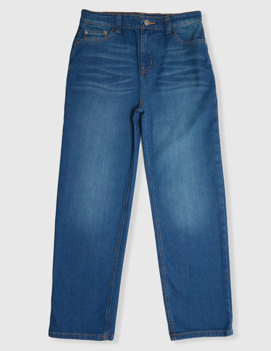 Jeans straight deslavado para niño