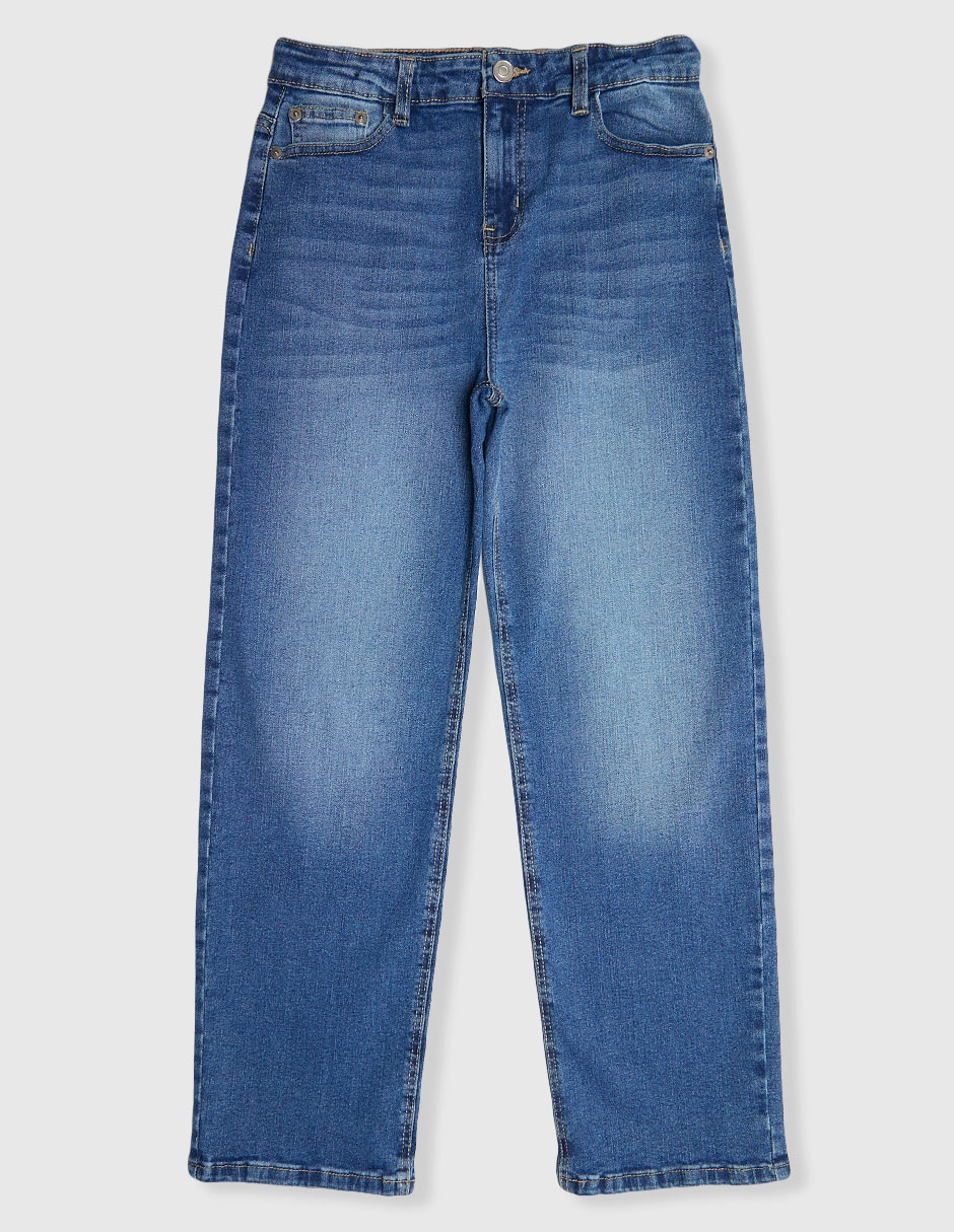 Jeans straight deslavado para niño