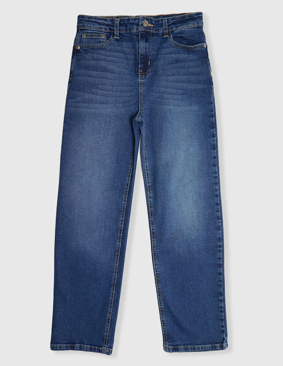 Jeans straight deslavado para niño Jeans straight deslavado para niño