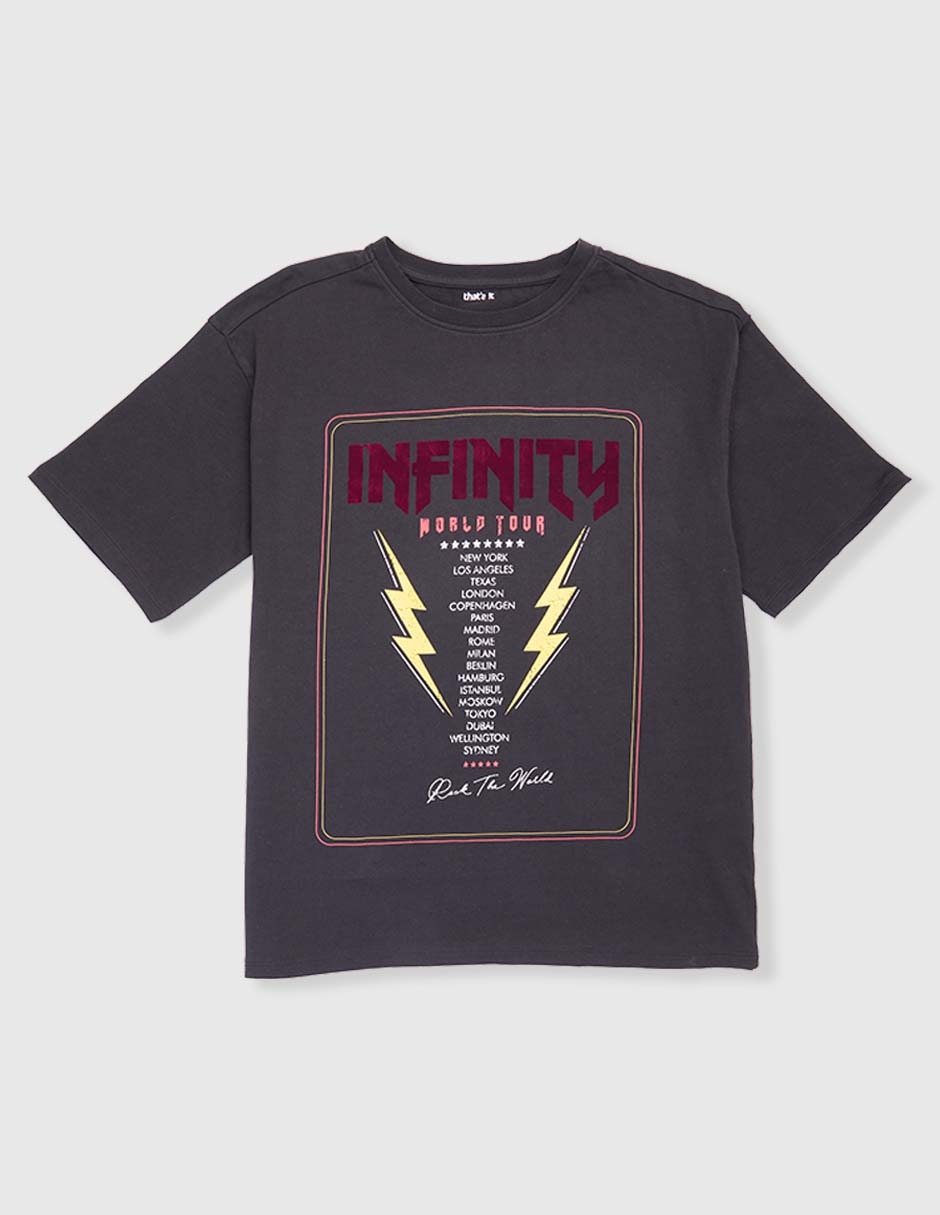 Playera Infinity World Tour manga corta para niño