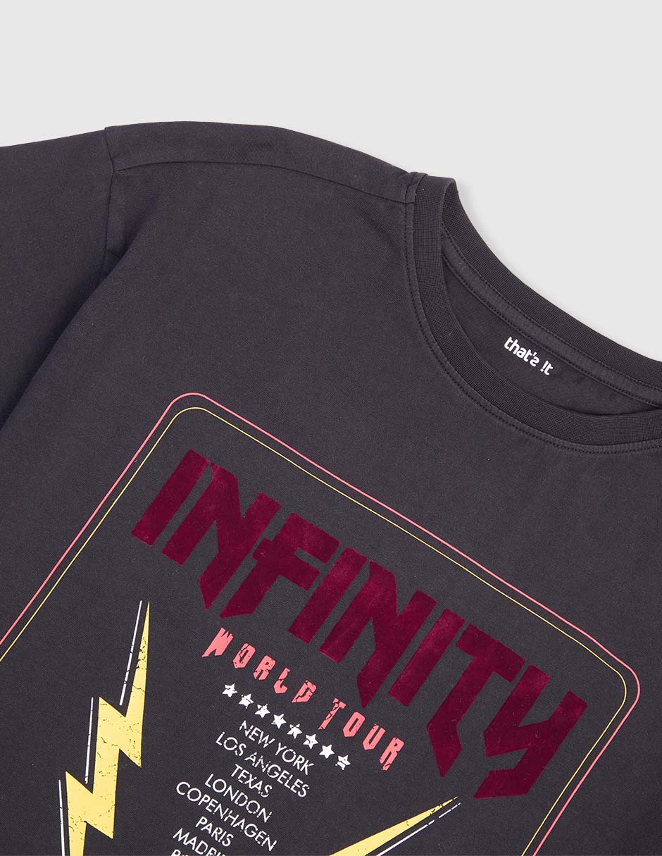 Playera Infinity World Tour manga corta para niño 3