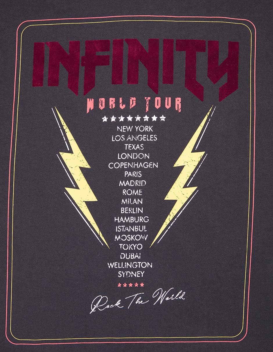Playera Infinity World Tour manga corta para niño 4