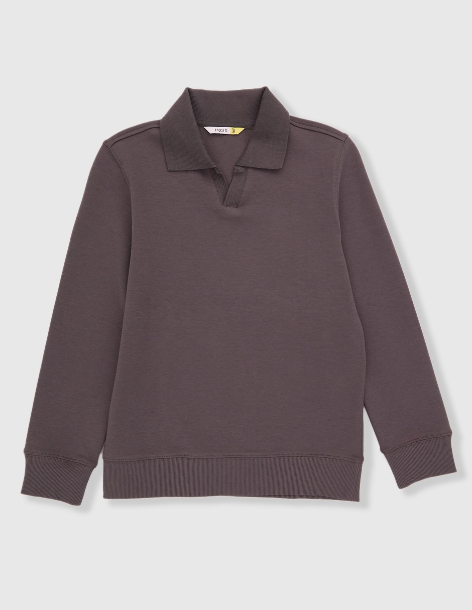 Playera tipo polo de algodón para niño