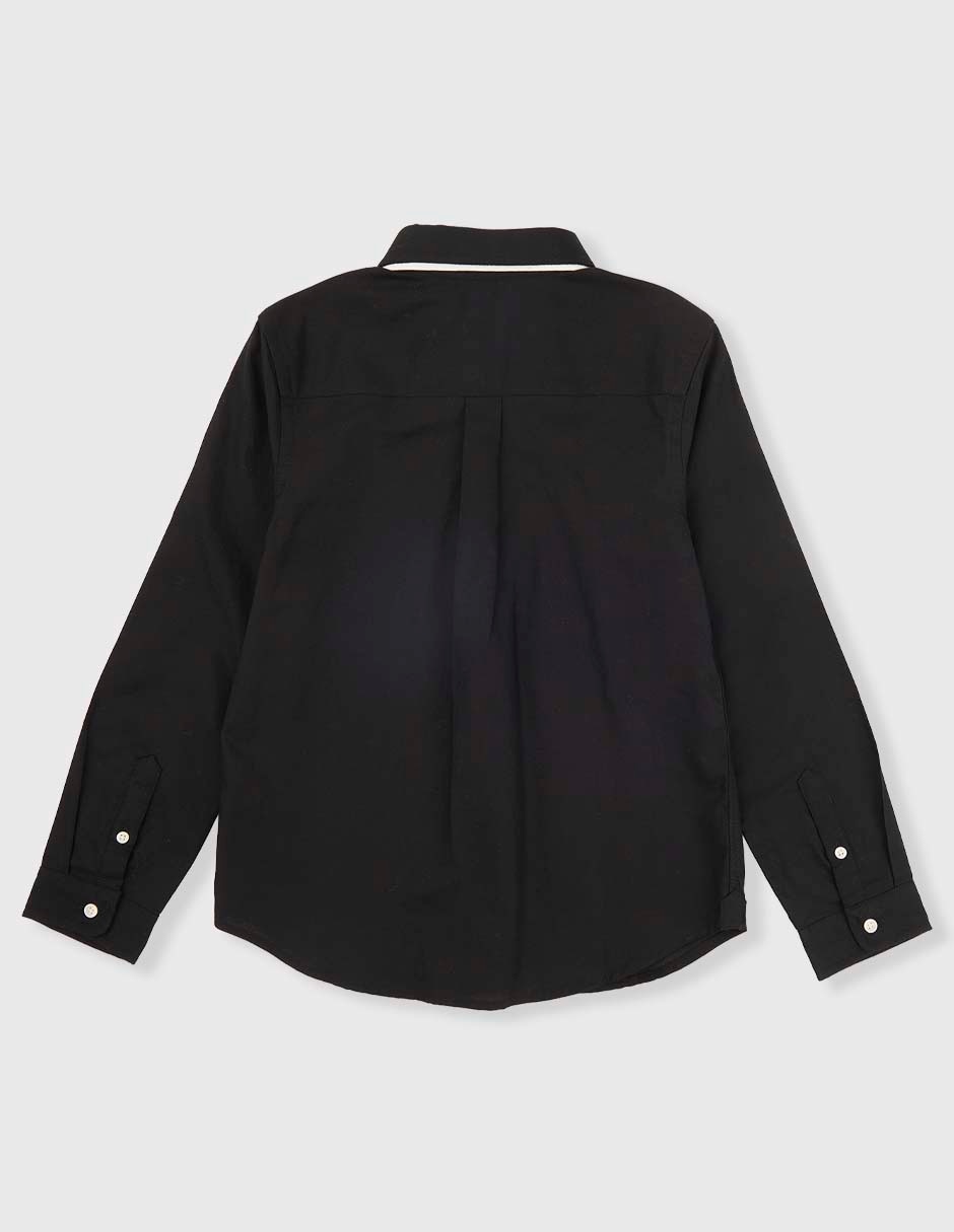 Camisa de vestir de algodón manga larga para niño 2