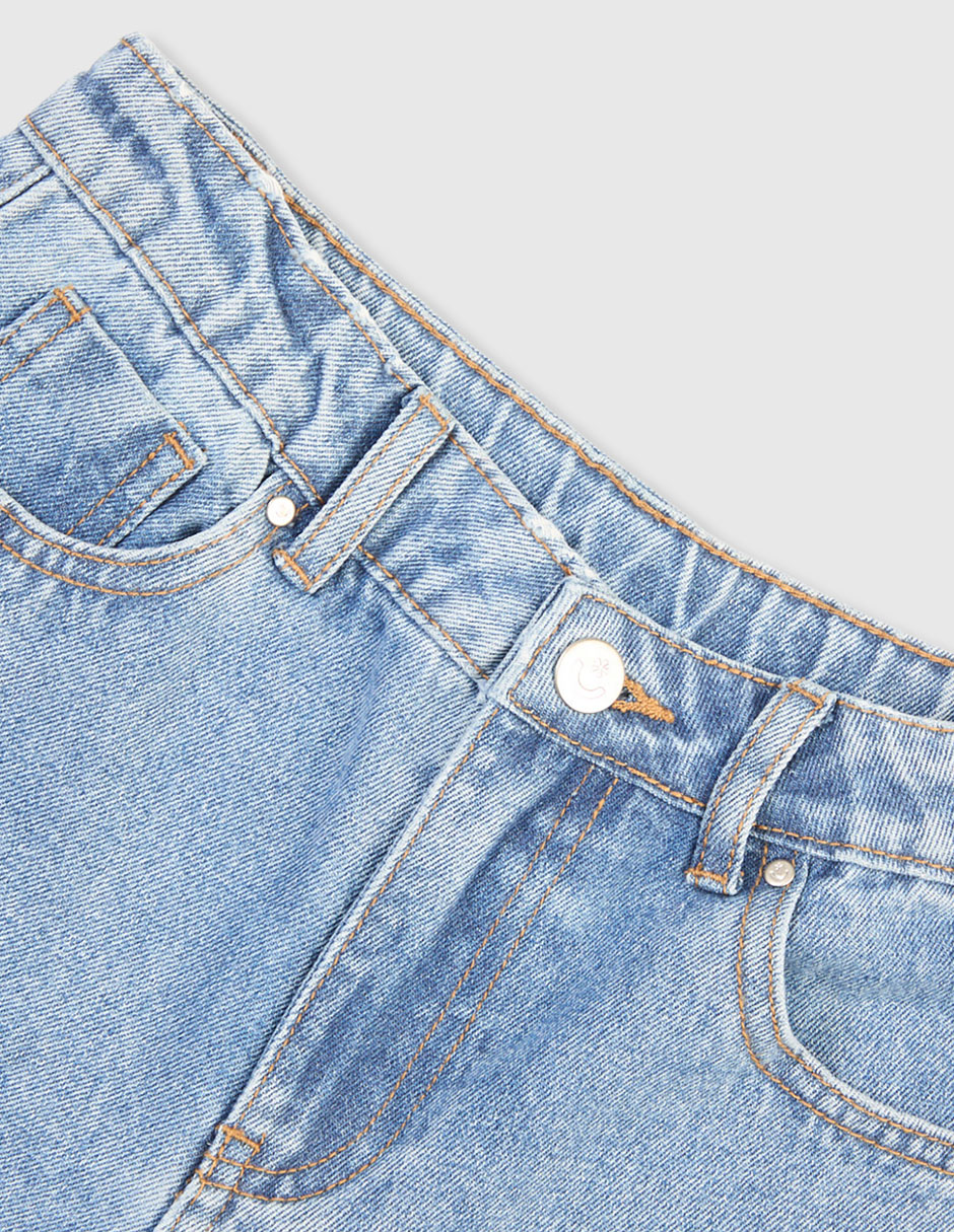 Jeans straight lavado desgastado para niño 3