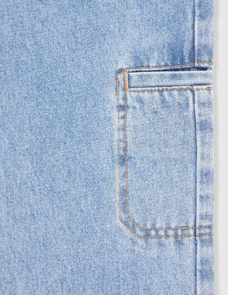 Jeans straight lavado desgastado para niño 4