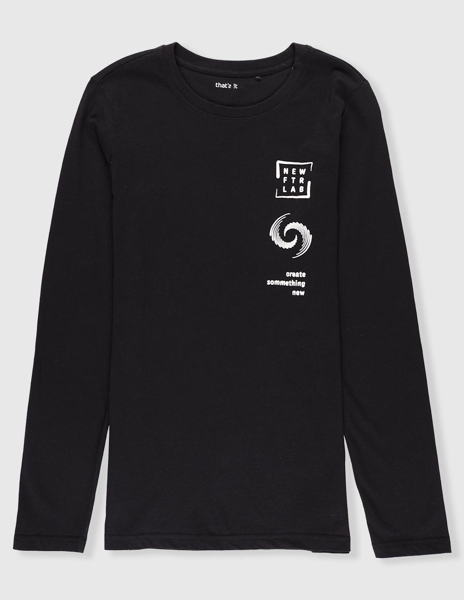 Playera manga larga para niño