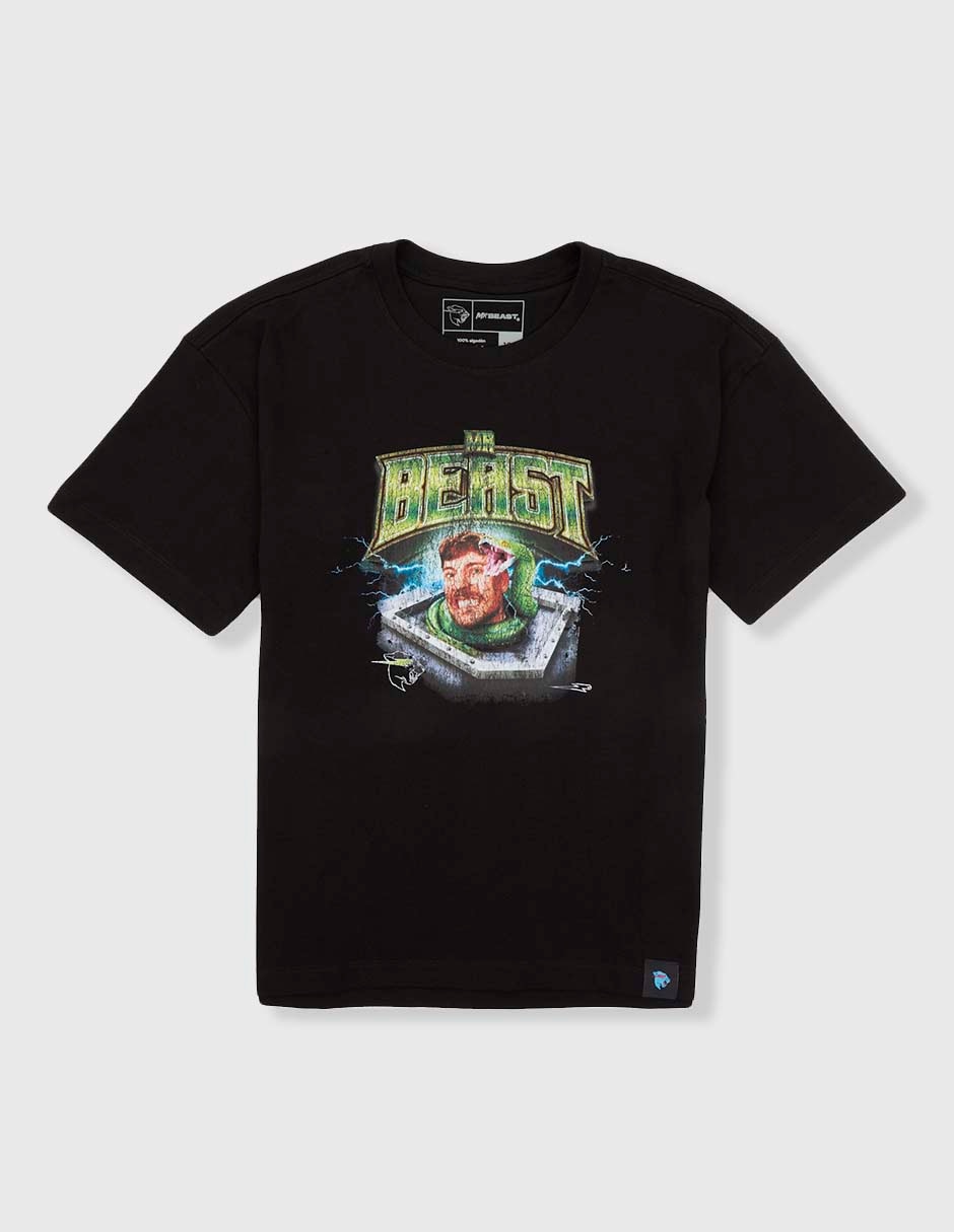 Playera Mr. Beast manga corta para niño