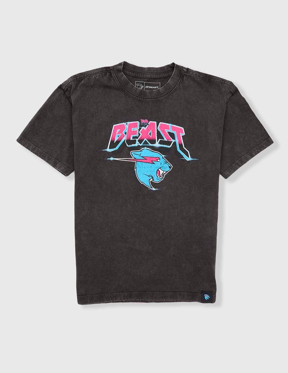 Playera Mr. Beast manga corta para niño