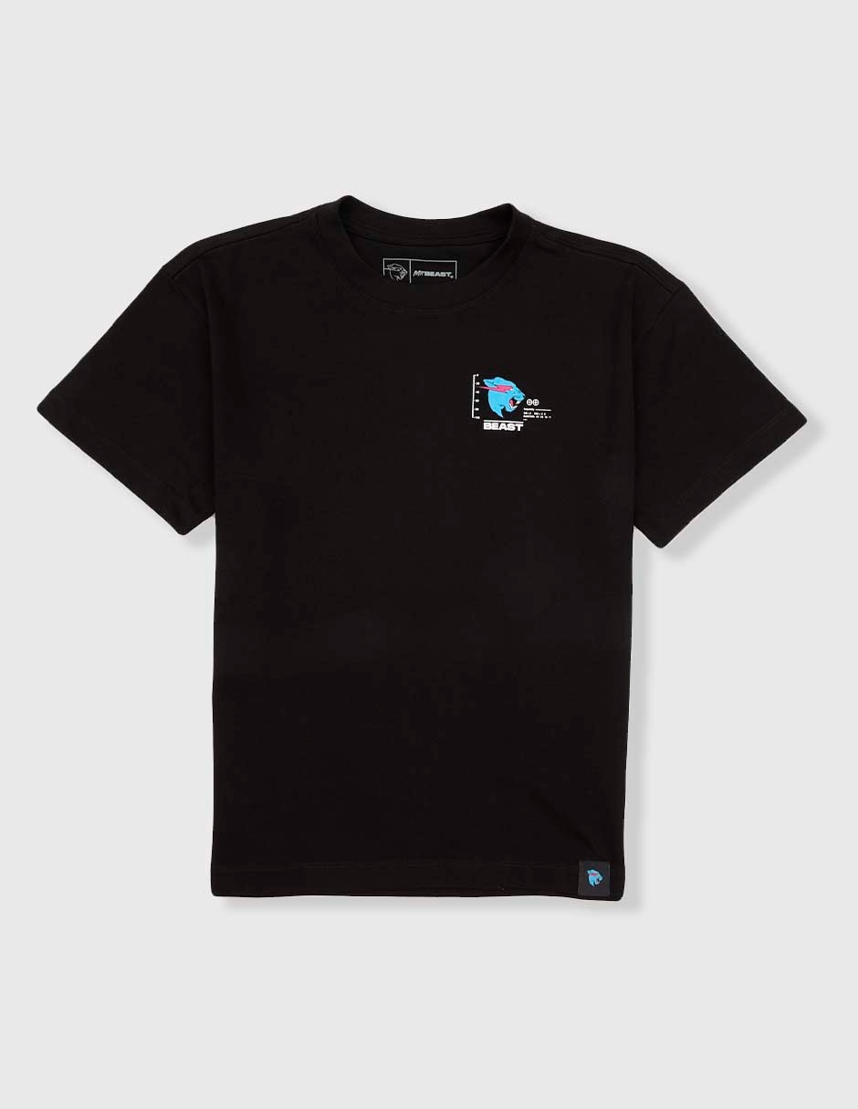 Playera Mr. Beast manga corta para niño Playera Mr. Beast manga corta para niño